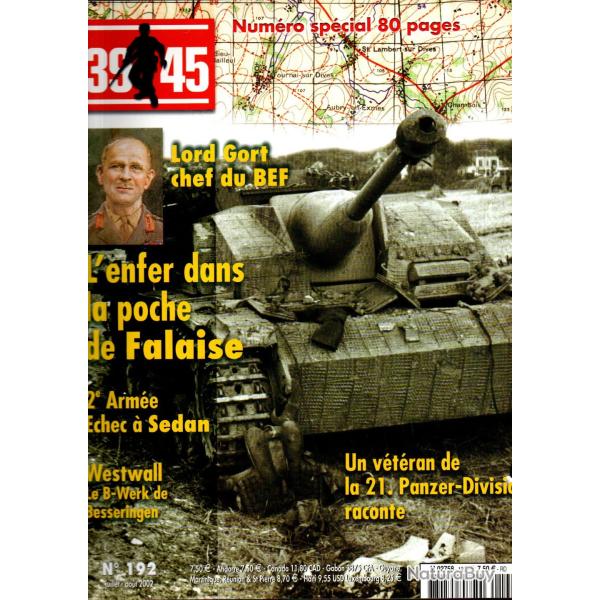 39-45 Magazine 192, lord gort bef, poche de falaise, aviation italienne 1940, 2�me arm�e mai 1940