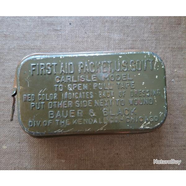 WW US ARMY BOITE PANSEMENT FIRST AID ORIGINAL