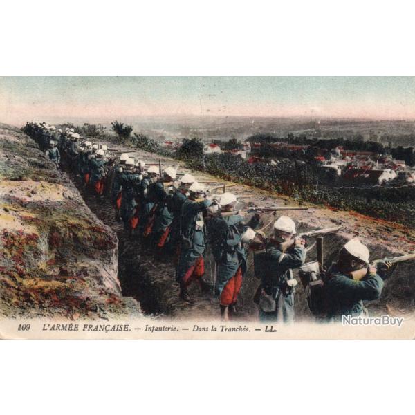 Carte postale de l'Arm�e Fran�aise - Infanterie dans la tranch�e -N�8385