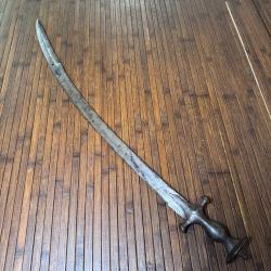 SABRE INDIEN TALWAR XVlll &eacute;me si&egrave;cle n4 LAME POIN&Ccedil;ONN&Eacute;E