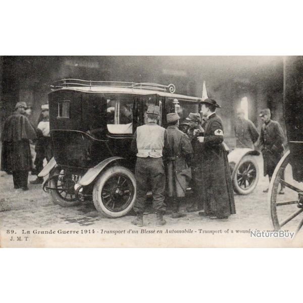 Carte Postale Ancienne - La Grande Guerre 1914 - Transport d'un Bless� -N�8395