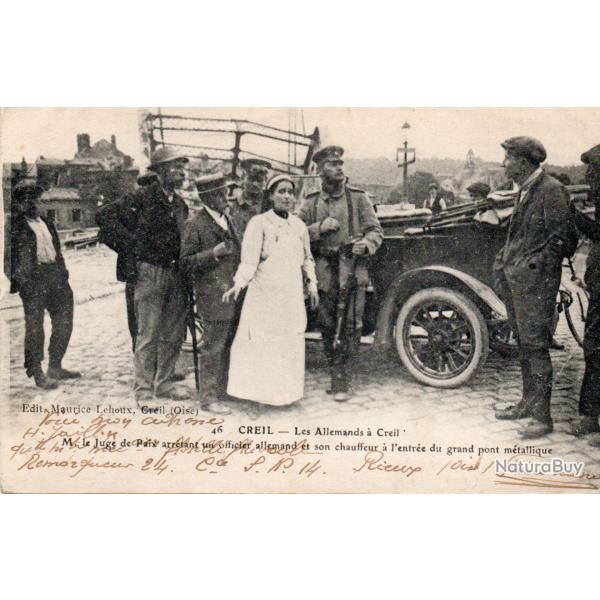 Carte Postale Ancienne - Les Allemands � Creil -N�8396