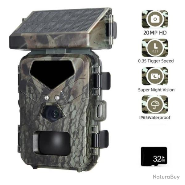 Cam�ra Chasse D�clenchement 0.3s 20MP/1080P Vision Nocturne D�tection Mouvement Surveillance