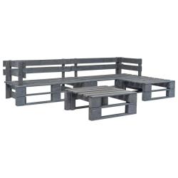 Salon de palette 4 pcs Bois Gris