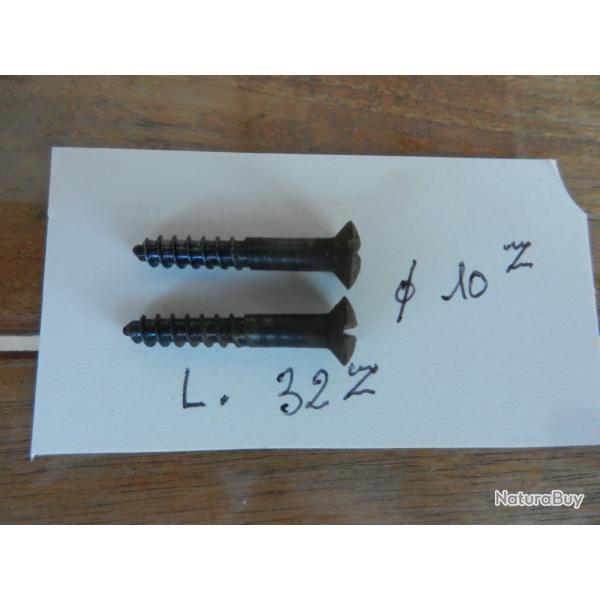 lot de deux vis bois pour arme anciennes.