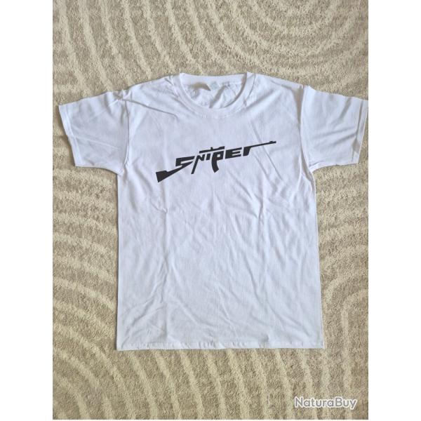 T-shirt sniper taille M 100% coton lourd 190g