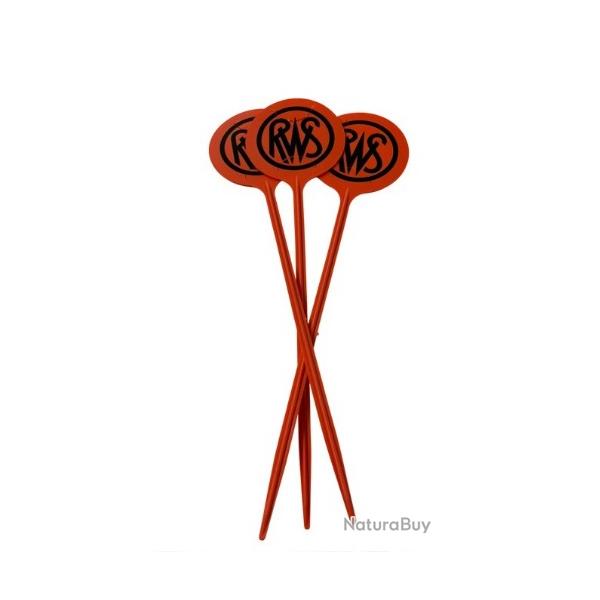Lot de 3 piquets angulateurs jalons de chasse rws orange par 3