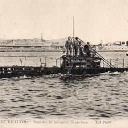Carte postale ancienne sous-marin militaire  - N&deg;6103