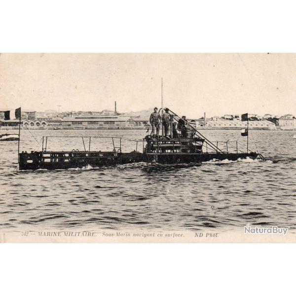 Carte postale ancienne sous-marin militaire  - N�6103