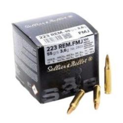 SELLIER & BELLOT CARTOUCHES SB 223 REM FMJ VRAC x100 55GR 3.6g