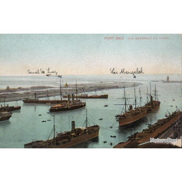 Carte postale Port-Sa�d, vue g�n�rale du Canal de Suez - N�6901