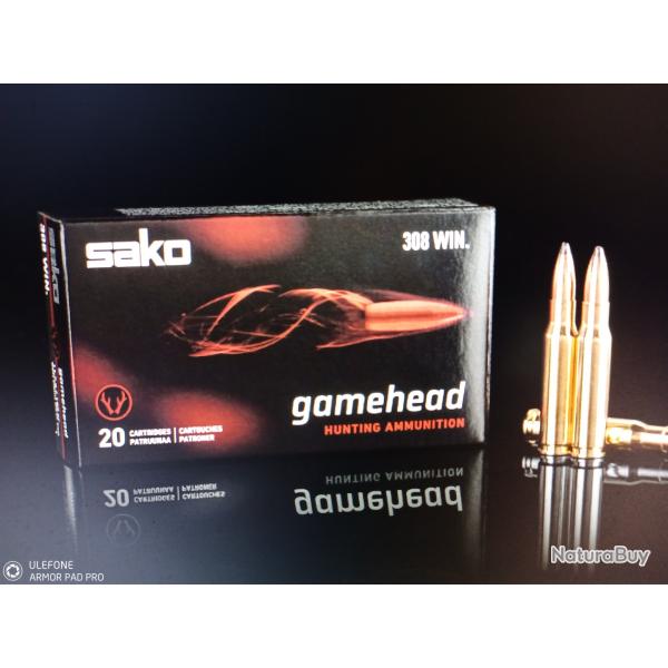 Sako 308 win 8g 123gr gamehead sp 129a 20 munitions