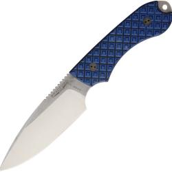 Couteau Bradford Knives Guardian 4 Lame Acier N690 Manche G10 Noir Bleu Etui Cuir USA BRAD4FE013