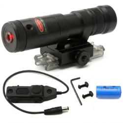 Laser rouge tactique avec switch pour montage sur rail picatinny weaver (pile + chargeur)
