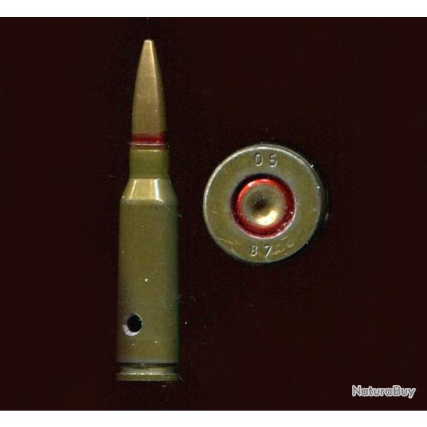 5.45 x 39  AK74 - DDR - marquage : 05 87 - �tui acier vert - joints rouges
