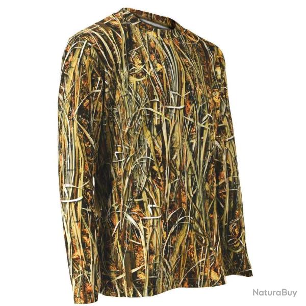 Soldes ! T shirt manches longues Ghost Camo roseaux Wet polyester alv�ol�
