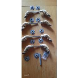 Lot de 4 poign&eacute;es de porte pattes de chevreuil