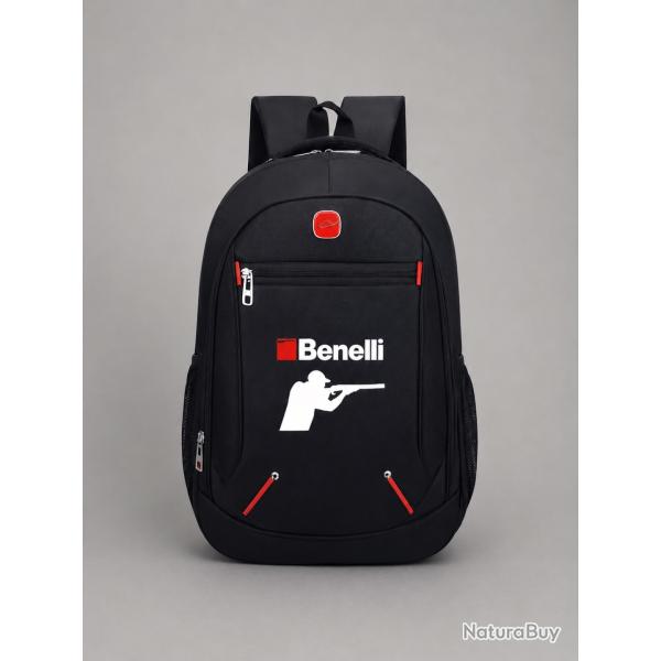 Sac � dos Benelli noir 40�28�13 cm grande capacit� avec poches lat�rales