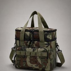 Sac isotherme camouflage 30&times;21&times;31 cm grande capacit&eacute; avec bandouli&egrave;re