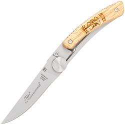 Couteau pliant LE THIERS DOZORME LINER LOCK NATURE BOUSSOLE 10,5CM INOX