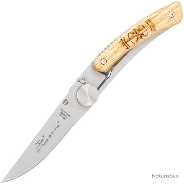 Couteau pliant LE THIERS DOZORME LINER LOCK NATURE BOUSSOLE 10,5CM INOX