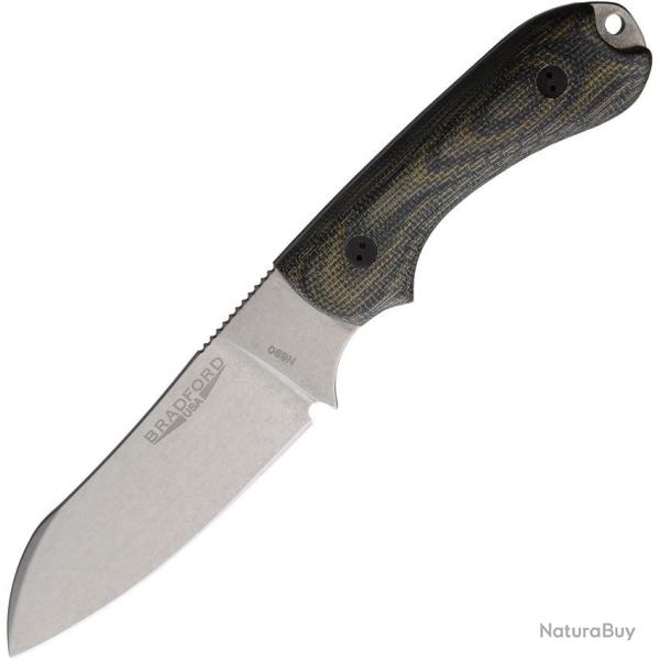 Couteau Bradford Knives Guardian 3 Sheepsfoot Lame Acier N690 Manche Micarta Camo USA BRAD3SF109