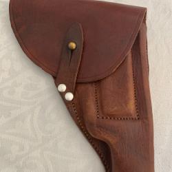 Holster en cuir r&eacute;glementaire pour pistolet Mab mod&egrave;le D