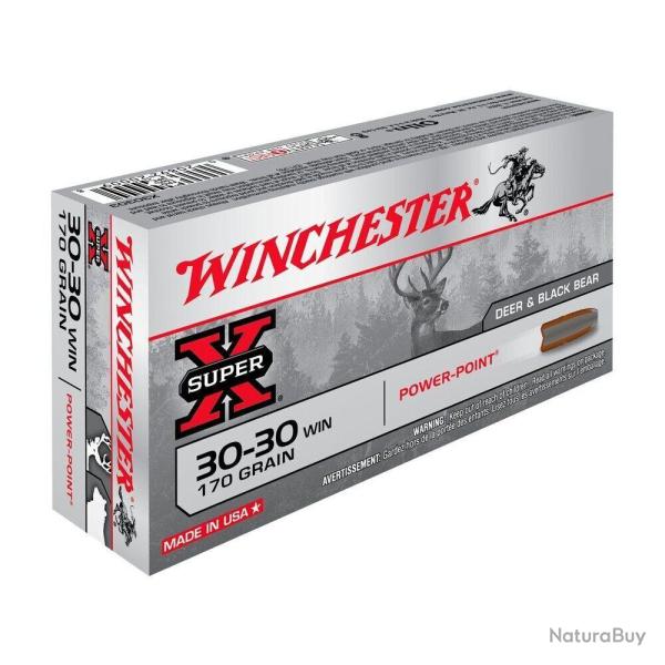 Balles 30-30WIN Super X Power Point 170 gr X20