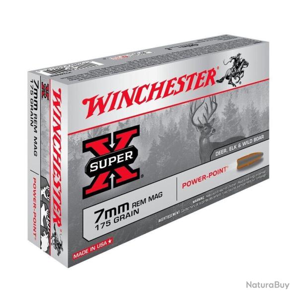 Balles 7 mm REM Super X Power Point 175 gr X20