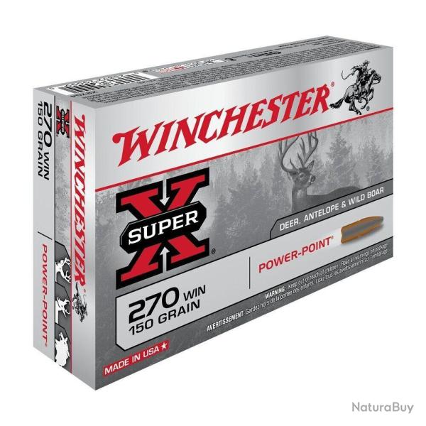 Balles 270WIN Super X Power Point 150 gr X20