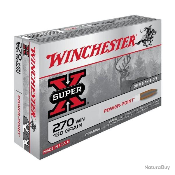 Balles 270WIN Super X Power Point 130 gr X20
