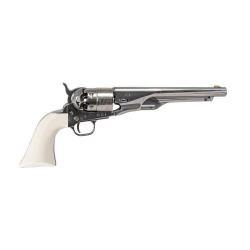 Replique 1860 Army Old Silver Bande Acier Cal 44 Pn
