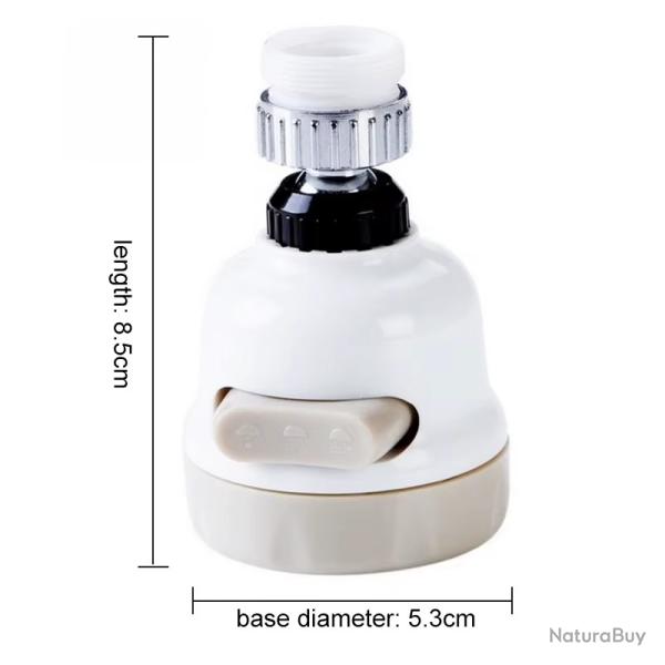 Robinet Douche Cuisine 3 Modes R�glables Rotation a 360 Economie d'eau