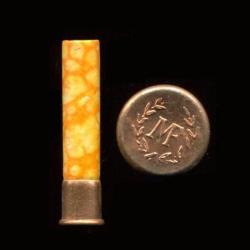 9 mm Flobert  Manufrance - carton marbr&eacute;e jaune/orange - charg&eacute;e &agrave; la poudre noire