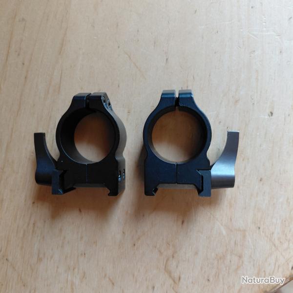 Colliers Warne � levier 25,4 mm medium