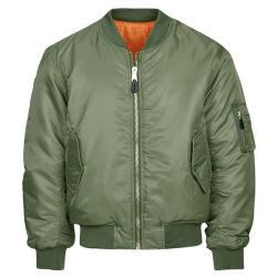 Blouson militaire Aviateur Bombers MA1 Coloris Olive