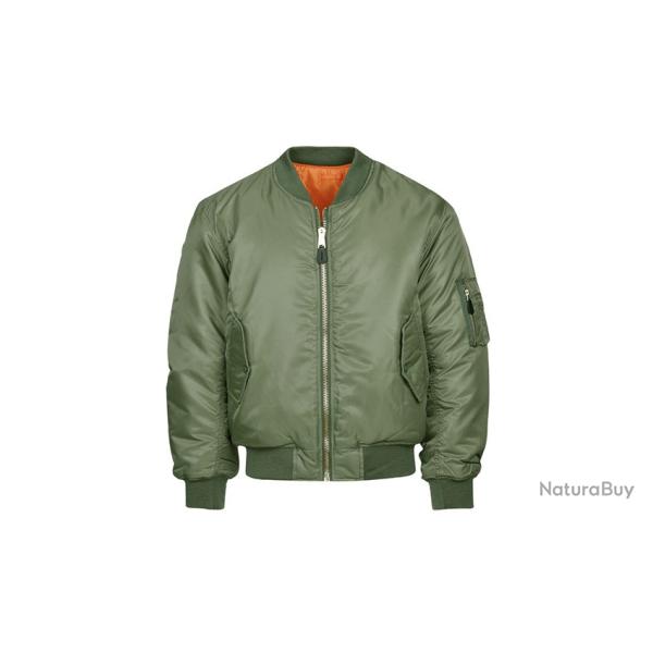 Blouson militaire Aviateur Bombers MA1 Coloris Olive