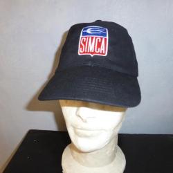 Casquette noire SIMCA ( RALLYE 2 TALBOT 1000 c&ocirc;te circuit VHC VHRS RACING )