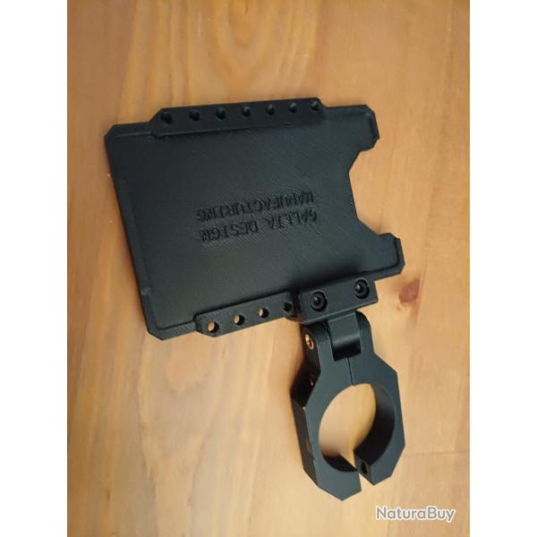 Support 25,4mm pour DOPE CARD PRS/TDL - Finition CARBONE