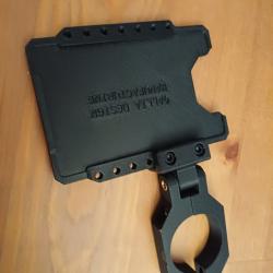 Support 34mm pour DOPE CARD PRS/TDL - Finition CARBONE