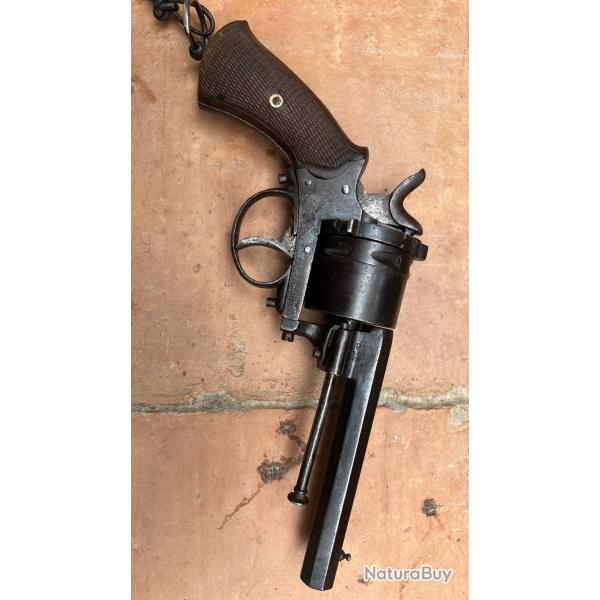 Revolver Belge type Lefaucheux de transition � percussion 11,73