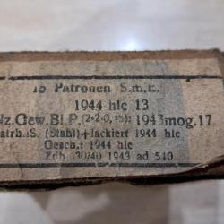 8x57JS WW2 PATRONEN 1944 &agrave; 1� sans prix de r&eacute;serve !