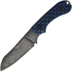 Couteau Bradford Knives Guardian 3 Sheepsfoot Lame Acier N690 Manche G10 Noir Bleu USA BRAD3SF013N