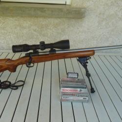Magnifique carabine a verrou WINCHESTER Mod.70 COYOTE LAMINATED STAINLESS Cal. 22-250 en super &eacute;tat