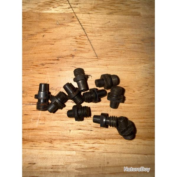 LOT DE 10 CHEMINEES REVOLVER OU PISTOLET POUDRE NOIRE NEUVES DE STOCK ANCIENNES (1)