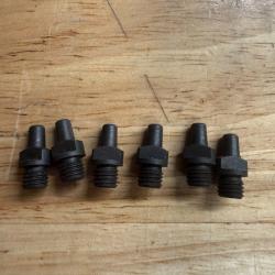 LOT DE 6 CHEMINEES REVOLVER OU PISTOLET POUDRE NOIRE NEUVES DE STOCK ANCIENNES (2)