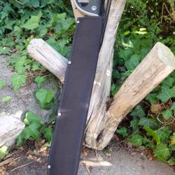Sabre Cavalerie Pirate Machetter Lame Acier 3Cr13 Finition Black Manche Abs Etui Nylon Tactical