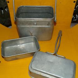 GAMELLE POUR LE REPAS DE  L'ARMEE FRANCAISE DE 1939 ww2  ( pas de date sur cet article ) DE FABRICA