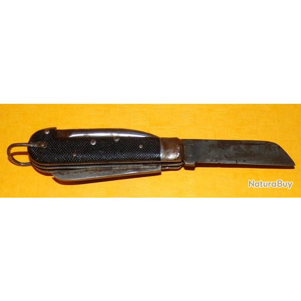 ARMEE ITALIENNE WWII COUTEAU PLIANT DE POCHE , FABRICATION ITALIENNE VISCONTI ,  ETAT  VOIR PHOTOS .