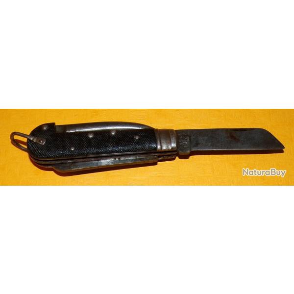 ARMEE ITALIENNE ww2 COUTEAU PLIANT DE POCHE , FABRICATION ITALIENNE VISCONTI A CANZO ,  ETAT  VOIR